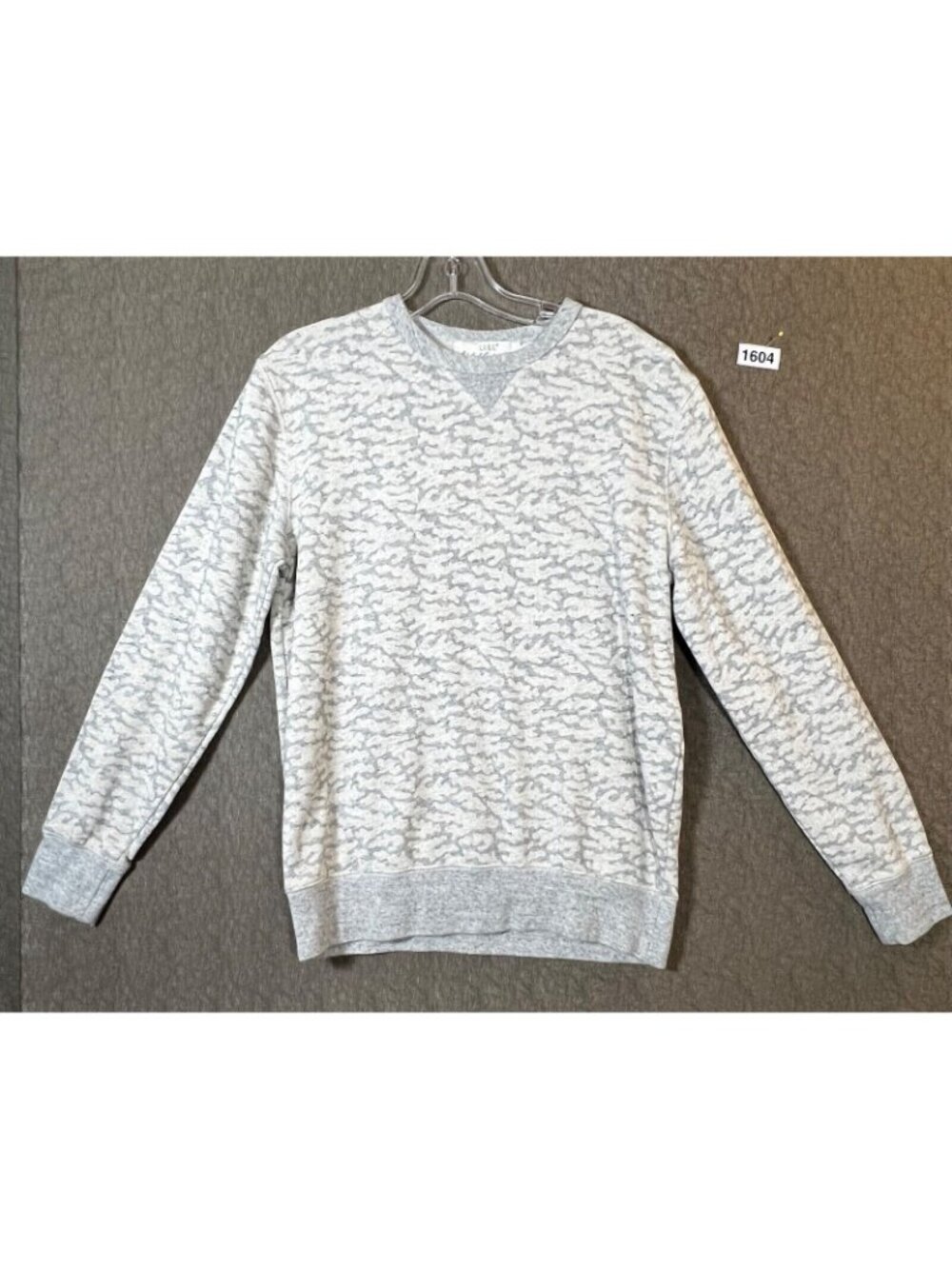 Logg Label Of Graded Goods Sweatshirt Men sGray White Crew Neck Textured Casual - Picture 6 of 8